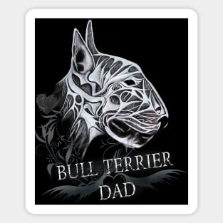 Bull Terrier Dad Portrait Loft and Spiritual Style Sticker